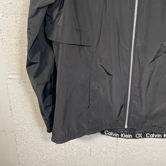 Calvin Klein Women's Hooded Side-Snap rain Jacket Black XL - Picture 4 of 11